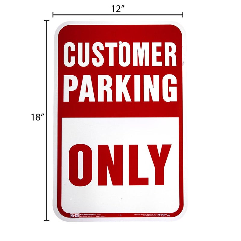 Hy-Ko Aluminum Signs, 12â€ x 18â€, Durable Long-Lasting Contrasting Metal Signs for Outdoor Use for Businesses, Property, Clear & Easy to Read Informational Display - Image 2